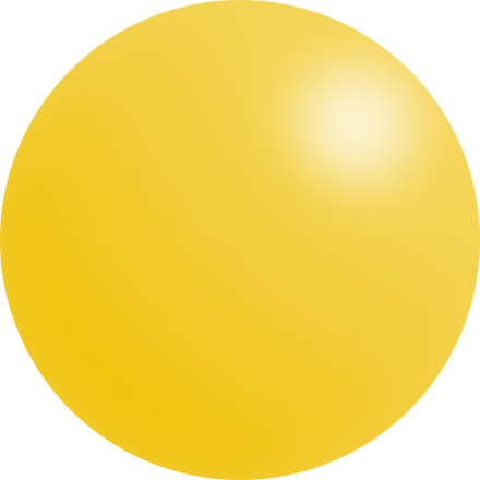 3D yellow sphere element